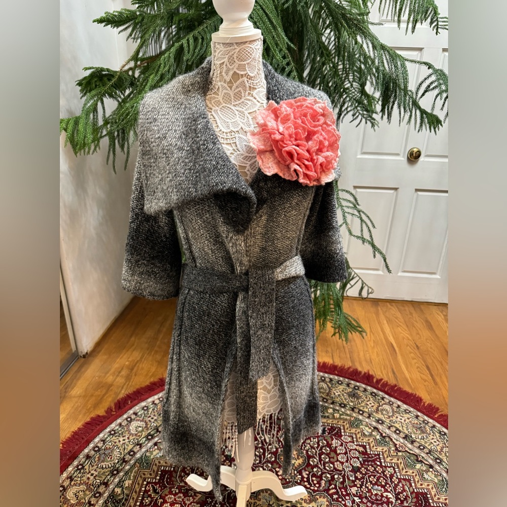 Ann Taylor LOFT wool/alpaca knit coat, size S, preloved, 3/4 sleeve